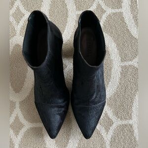 Faux pony hair women’s ankle boots by Schutz